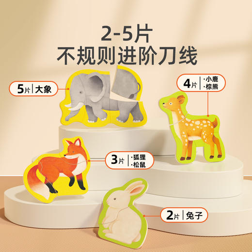 【儿童木质图书】mideer弥鹿儿童拼图3到6岁木质早教平图宝宝男女孩少儿童益智玩具 商品图3