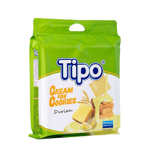 越南TIPO面包干榴莲味/牛奶味250g 满满榴莲味 咸与甜轮番绽放 058714/058713 商品图4