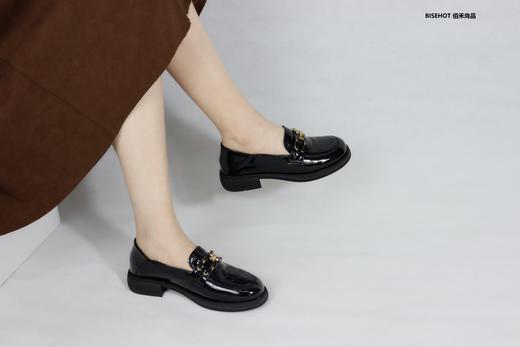 新品漆皮平底舒适乐福鞋963B23642 商品图2