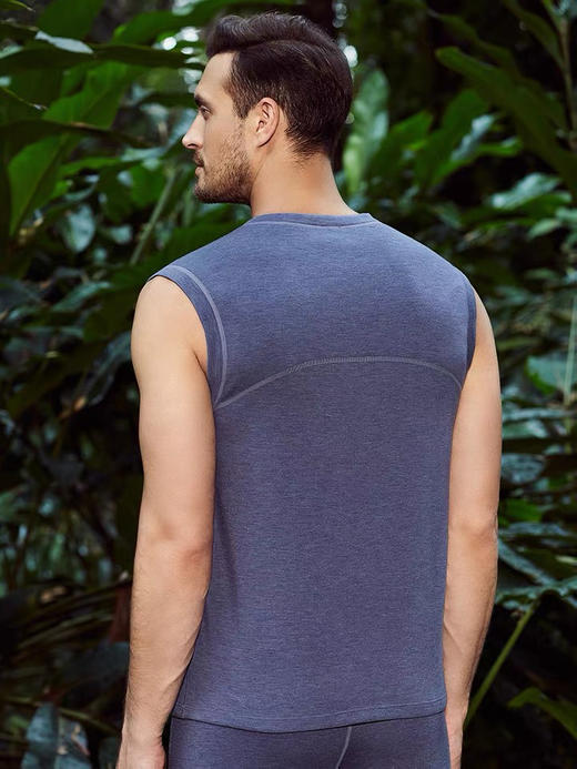 6FIVU男士V领无痕打底背心无袖可外穿暖衣上衣（11.16） 商品图2