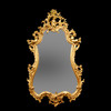 独角鹿西洋古董法国路易十五白鸽天使金叶鎏金灰墁浮雕木质挂镜子 商品缩略图0