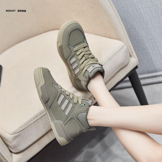 新品厚底高帮单层皮百搭休闲鞋938B23662 商品图7