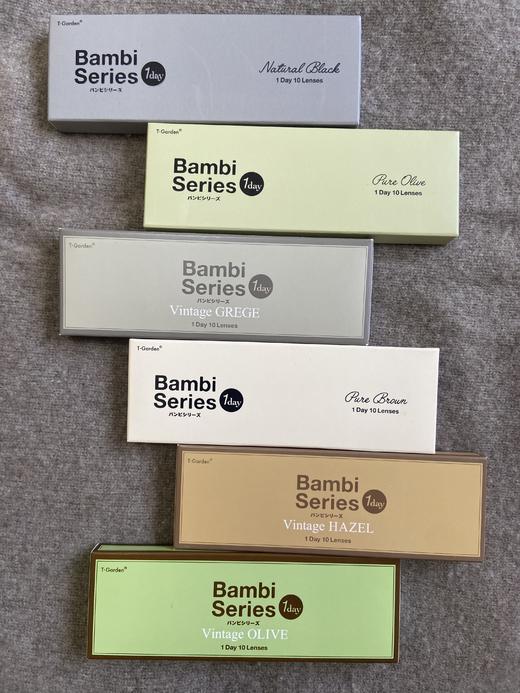 T-garden旗下|Bambi系列日抛 | 复古绿&赫本棕&金沙澄&黎明褐&迷濛灰&奶霜绿&小焦糖&小森林&星辰灰&自然黑| 日抛一盒10片装| 台湾晶硕工厂 商品图3