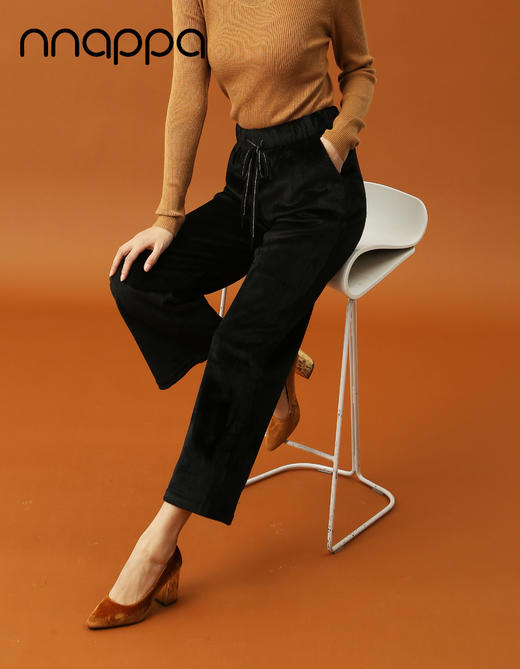 雪尼尔复合海岛绒直筒裤PA29219 商品图3