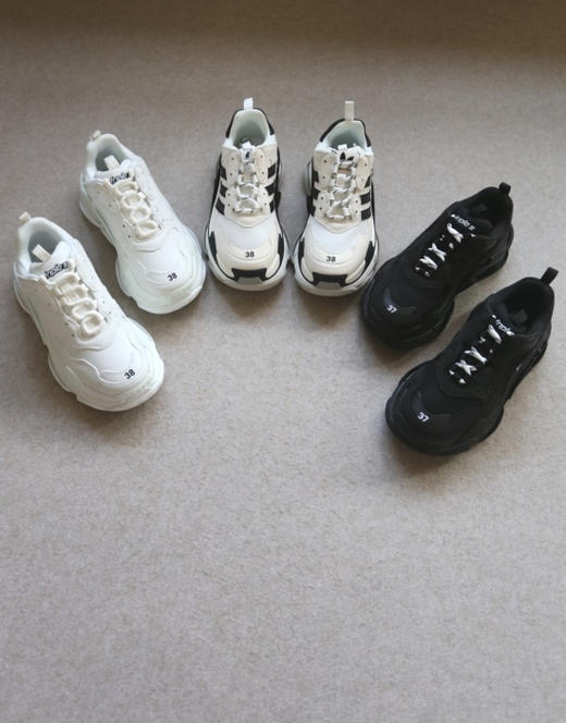 Are You Ready 来喽 哈！情侣段 巴黎三代 小厚底 老爹鞋 3色入 商品图0