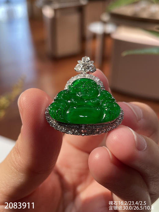 2083911，老坑高冰帝王绿佛公吊坠。具体价格微信咨询 商品图6