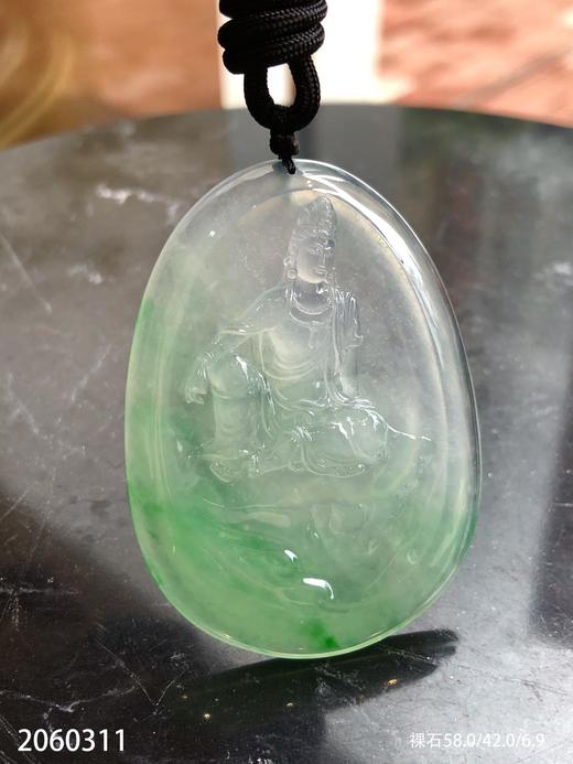 2060311，冰飘翠水月观音裸石。具体价格微信咨询 商品图6