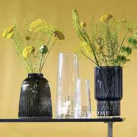 LSA纯手工玻璃Pleat花瓶家用透明玻璃水培花瓶 创意北欧玻璃花瓶