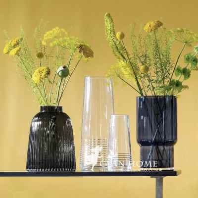 LSA纯手工玻璃Pleat花瓶家用透明玻璃水培花瓶 创意北欧玻璃花瓶 商品图0