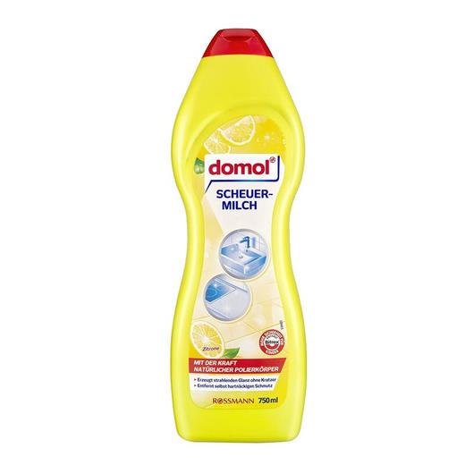 【中欧班列直供2瓶】德国domol去污乳液 原装进口ROSSMANN灶台瓷砖金属多用途去污乳液750ml/瓶 商品图11