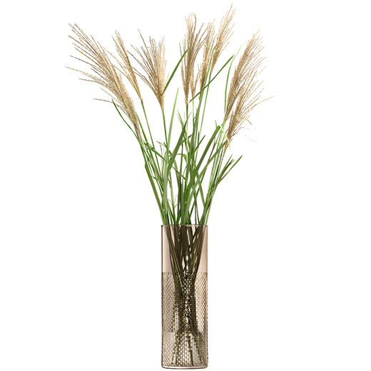 LSA Wicker 手工玻璃花瓶创意复古灰褐色北欧客厅插花花瓶摆件水培花瓶 商品图3
