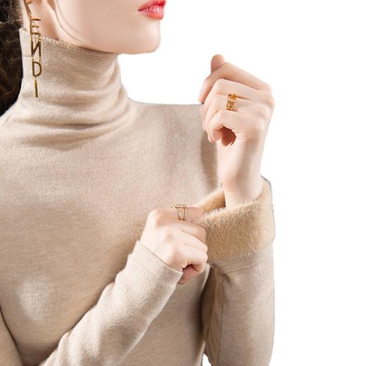 高领针织打底衫女，新款女装加厚套头毛衣保暖内搭一体绒上衣SG-I2D3554 商品图4