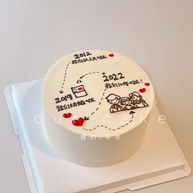 简笔画一家纪念日蛋糕-低糖处理无添加