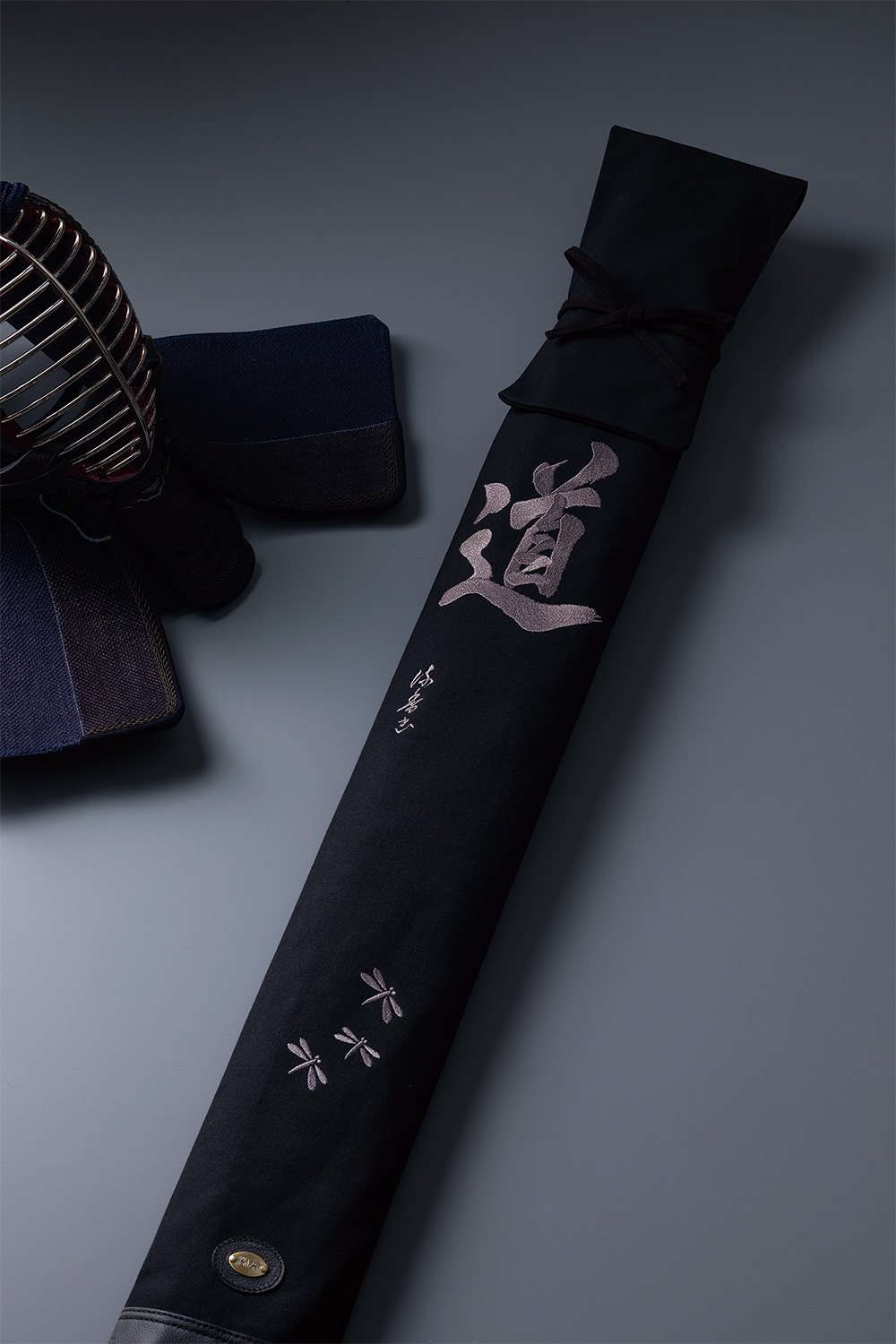 【寶船】「樹齋」刺繡竹刀袋 本体 黒生地