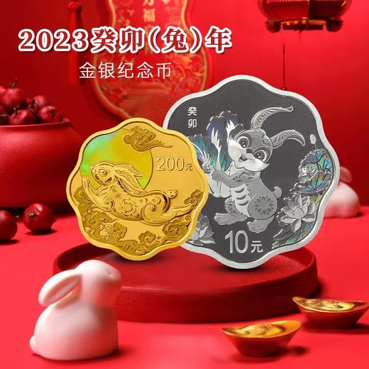 【全款】2023中国癸卯（兔）年梅花金银币 商品图0