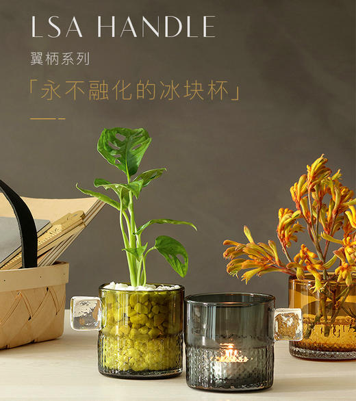 LSA Handle系列「冰块」把手杯创意烛台多功能花瓶收纳杯 商品图0