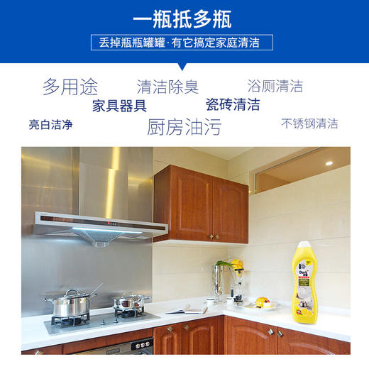 【精选3瓶装】德国DM去污乳剂 原装进口DENKMIT厨房浴室不锈钢陶瓷金属水渍多用途去污乳剂750ML/瓶 商品图6