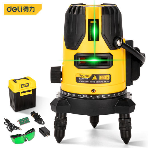 得力激光水平仪塑盒单电(黄) 商品图0