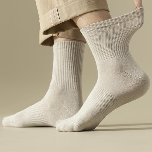 【男士束腰中筒袜】男士束腰中长袜棉质袜子秋冬中长筒袜透气休闲男袜 商品图10