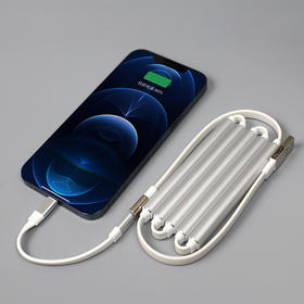 【Smoovie新款】三合一移动电源充电线|2800mAh|磁性收纳