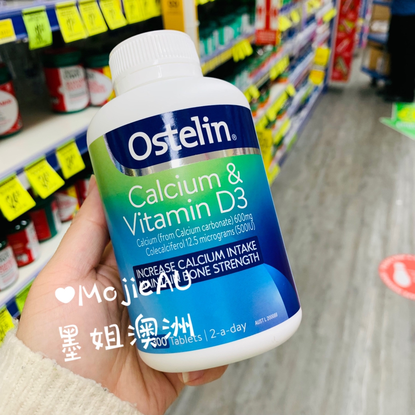 Ostelin成人钙维生素D3钙片高含量孕妇骨骼钙吸收 墨姐澳洲代购