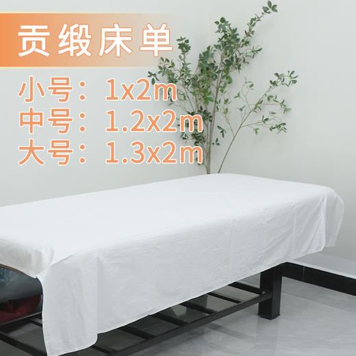 贡缎白色床单1x2-1.2x2-1.3x2 商品图0