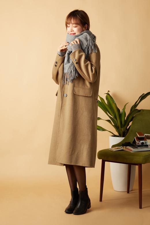 ESTELLICA 卡其色双面呢外套 10528 商品图1