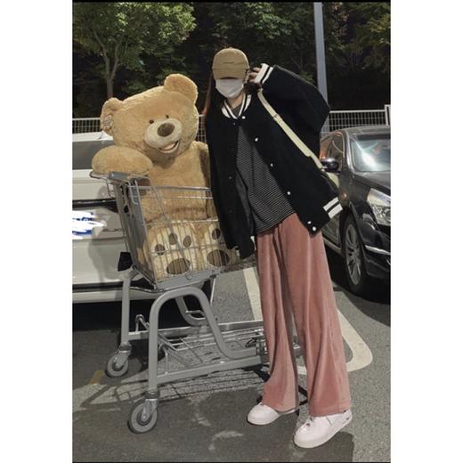 【简易时尚百搭加厚羊羔毛外套】棒球服女ins潮2022年新款秋冬季韩版宽松加绒加厚羊羔毛外套 商品图3