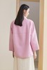 三COLOUR 粉色翻领短款双面呢大衣 10377 商品缩略图2