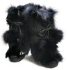 Diavolezza - Short Fur Boots W Pom Pom - Blue - Blue - 女装 - 毛毛靴 - 蓝色 商品缩略图0