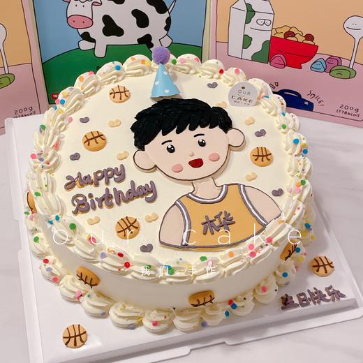 男生篮球手绘蛋糕-低糖处理无添加 商品图0