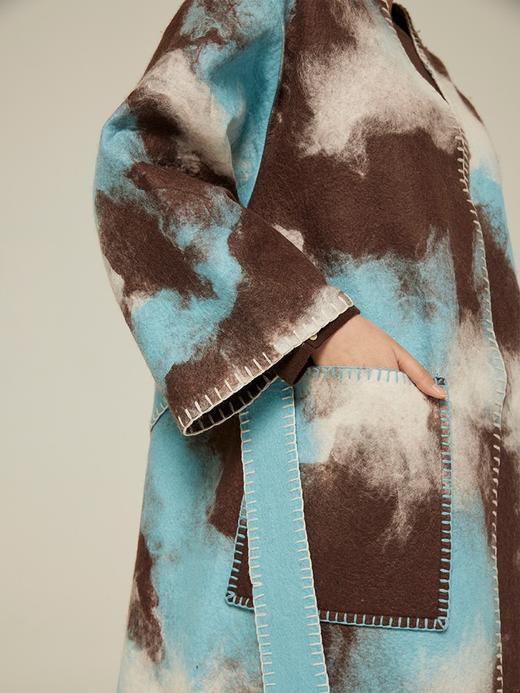 桑蚕丝羊绒手工毡大衣 SJF94W272W 商品图3