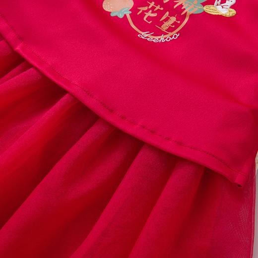 英氏新年装女宝宝连衣裙中国风夹绒保暖裙子2022新款YRLAJ42344A 商品图3