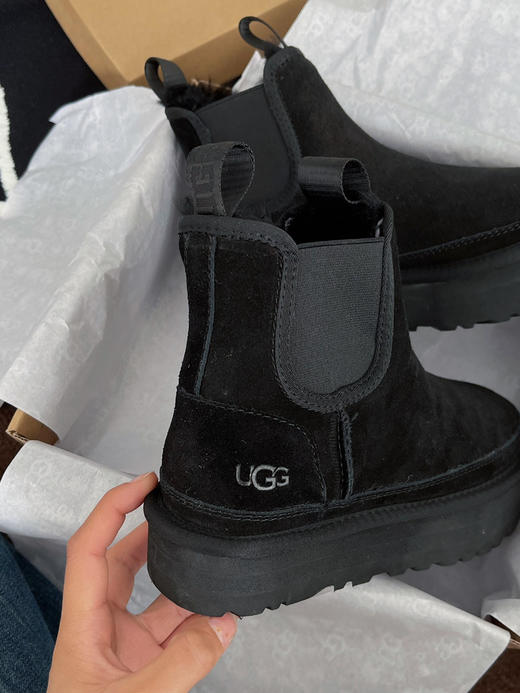 2022秋冬新款女士靴子➰厚底切尔西-黑色 商品图6