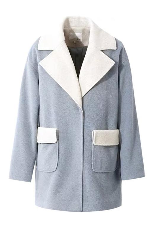 OSA欧莎 双色西装翻领大衣 10458 商品图5