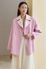 三COLOUR 粉色翻领短款双面呢大衣 10377 商品缩略图0