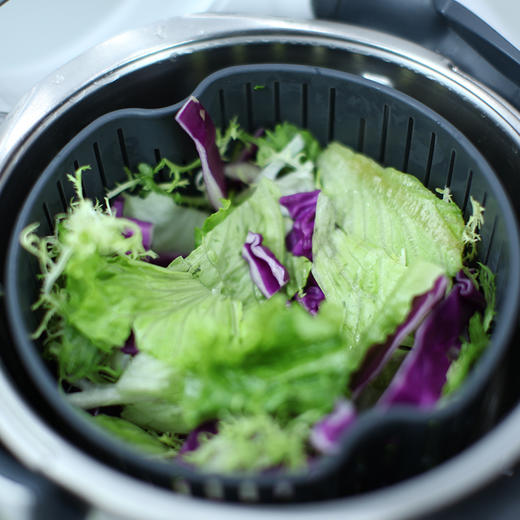 美善品TM6TM5专用蔬菜沙拉甩干篮甩水篮食品级网锅小美专用配件 商品图4