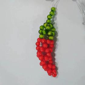 丞恩工坊 手工串珠钥匙挂件 辣椒