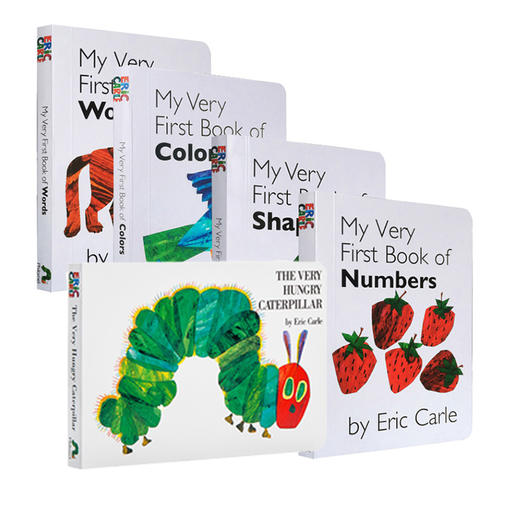 英文原版绘本The Very Hungry Caterpillar好饥饿的毛毛虫 My Very First Library 艾瑞卡尔爷爷eric carle经典英语启蒙纸板书5册 商品图0