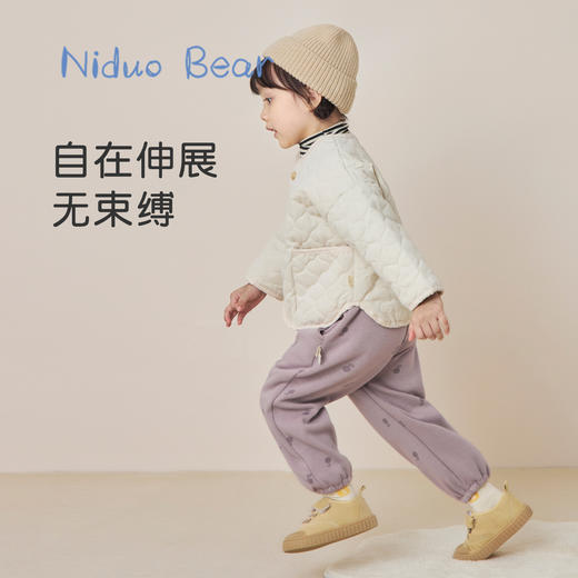 2022年冬季尼多熊新款儿童裤子女童男童加绒裤宝宝裤子秋冬不倒绒 商品图1