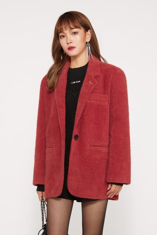 Le Malene 水貂绒毛呢西装外套宽松加厚 10340 商品图0
