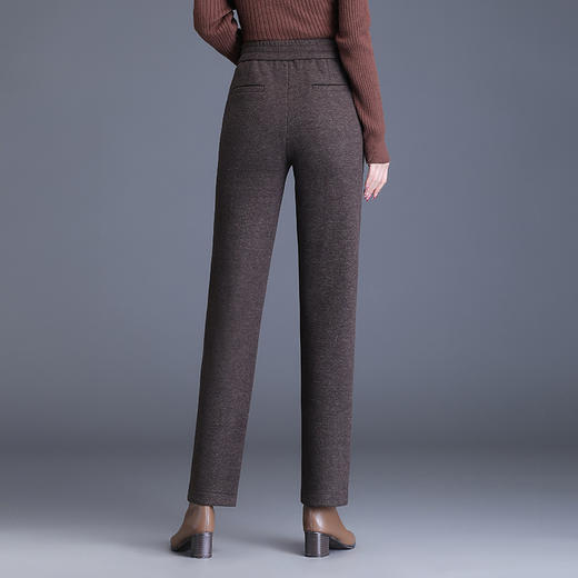 冬款长款简约修身，时尚宽松直筒裤松紧腰拼接休闲气质长裤MYX-28111 商品图2