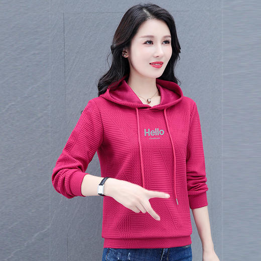 2022年新款早秋季短款上衣长袖小个子薄款连帽卫衣  QB-XXDM1119 商品图0