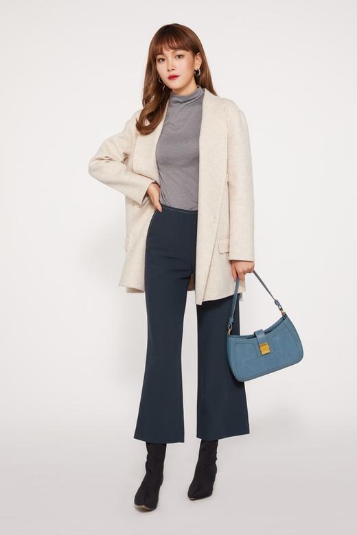 ESTELLICA 全羊毛米色大衣 10345 商品图0