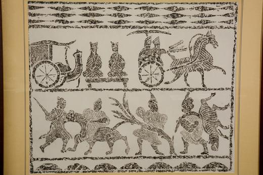 《力士图》汉代画像石拓片已裱框 商品图1