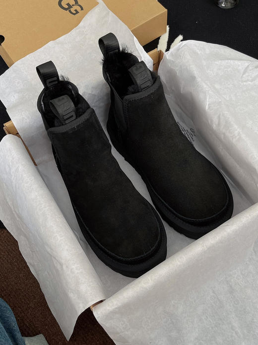 2022秋冬新款女士靴子➰厚底切尔西-黑色 商品图8