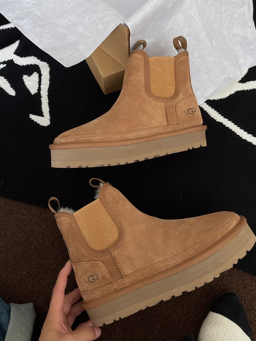 2022秋冬新款女士靴子➰厚底切尔西-栗色 商品图5