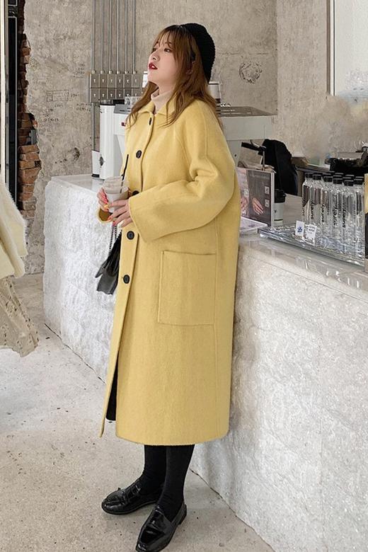 amadella 鹅黄加厚单面毛呢大衣 10367 商品图2