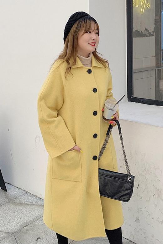amadella 鹅黄加厚单面毛呢大衣 10367 商品图0
