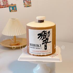 hibiki響威士忌酒瓶造型蛋糕（送男士/领导）-低糖处理无添加